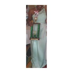 David’s Bridal Mint Green Dress